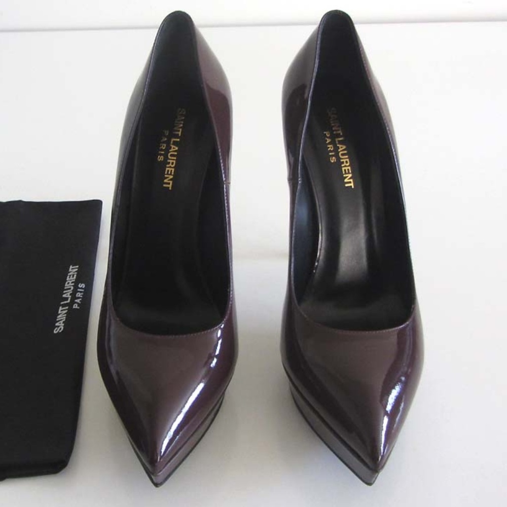 new SAINT LAURENT Janis patent platform pumps 10.5 - Picture 8 of 8